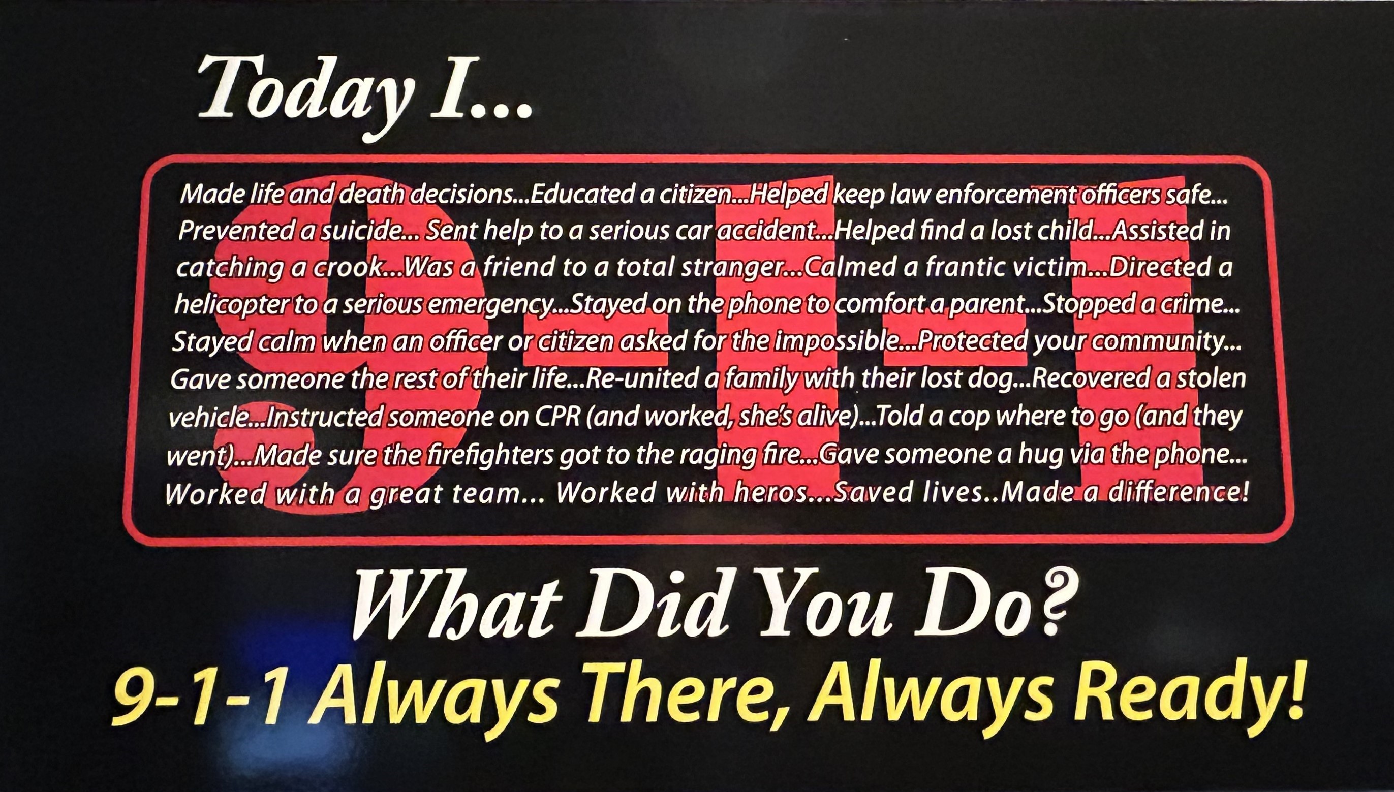 Today I...made a difference
